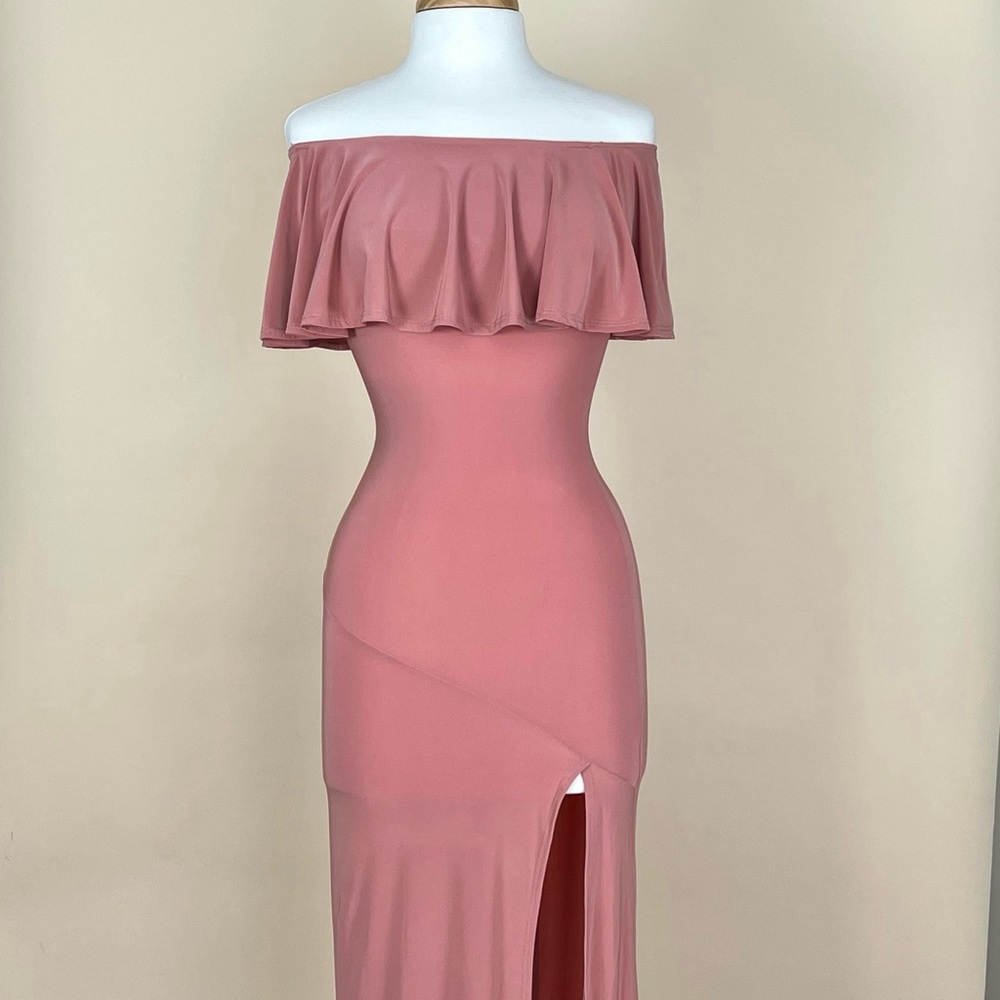 Pink Off the Shoulder Dress